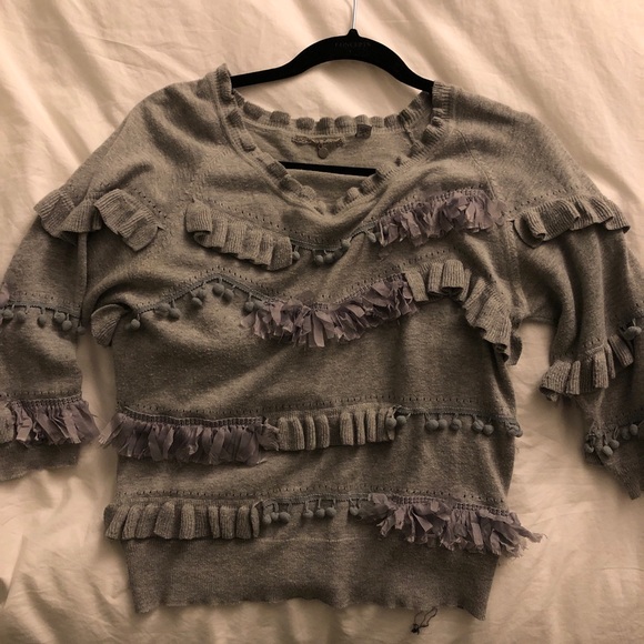 Anthropologie Knitted & Knotted Ruffle Sweater - Picture 10 of 10